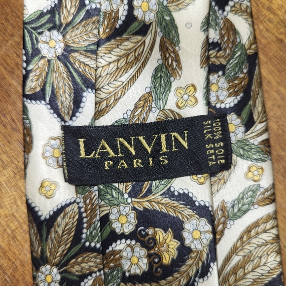 Lanvin Silk Tie, Flawless, Made In France - Picture 3 of 5
